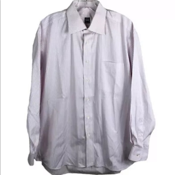 Ike Behar Other - Ike Behar Pink White Striped Dress Shirt 15.5 x 34